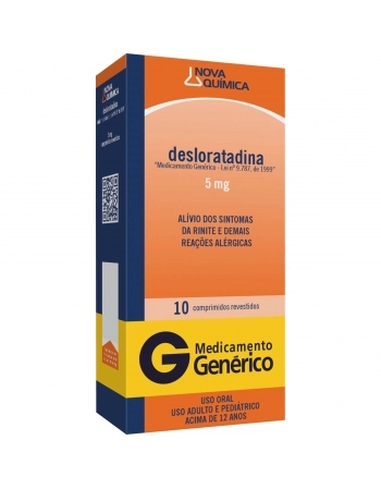DESLORATADINA 5MG 10 COM REV-NQ