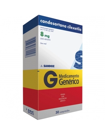 CANDESARTANA CILEXETILA 8MG C/30 COMP