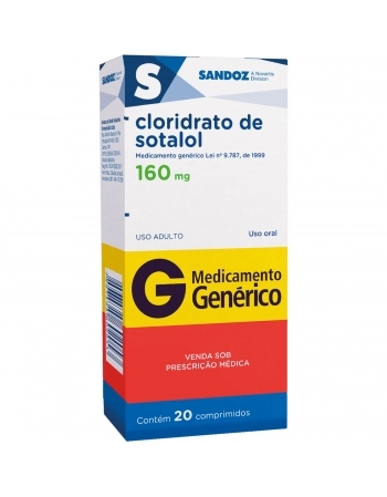 CLORIDRATO DE SOTALOL 160MG C/20COMP