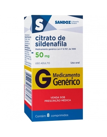 CITRATO DE SILDENAFILA 50MG C/8COMP