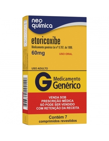 ETORICOXIBE 60MG C/ 7 COMP (C)