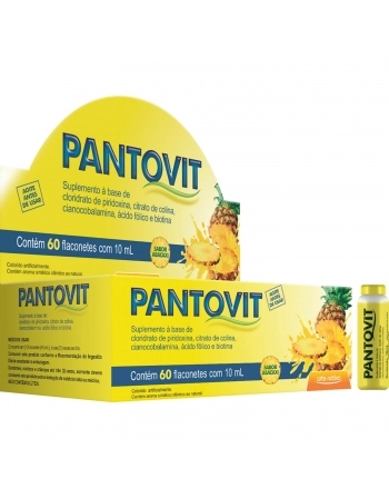 PANTOVIT ABACAXI C/60 FLACONETES 10ML
