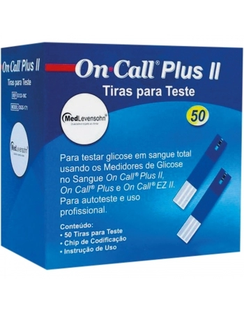 TIRAS TESTE GLICOSE ON CALL PLUS 50 UNI