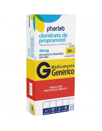 CLORIDRATO DE PROPRANOLOL 40MG C/30 COMP
