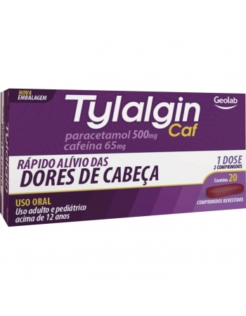 TYLALGIN CAF 500MG+65MG C/20 COMP