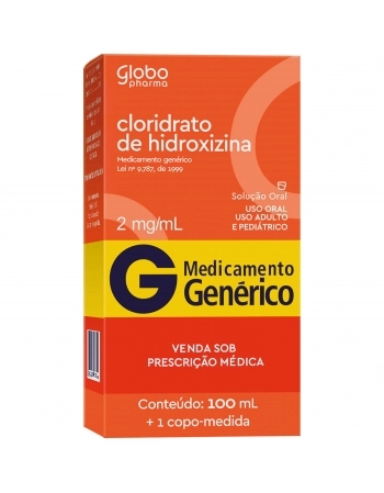 CLORIDRATO DE HIDROXIZINA SOL C/100ML