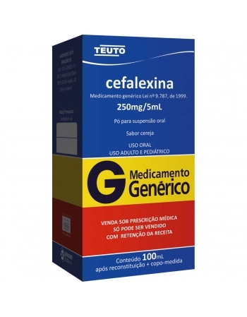 CEFALEXINA 250MG/5ML PO SUSP C/100ML GEN