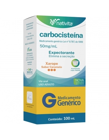 CARBOCISTEINA 50MG/ML XP AD C100ML CARAMELO