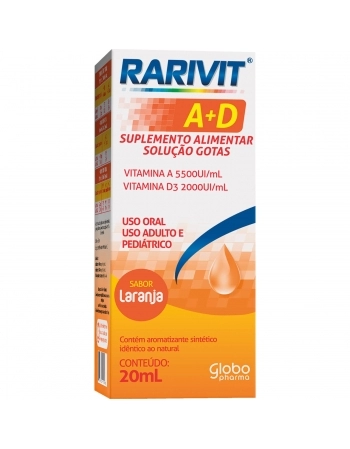 RARIVIT A+D GOTAS C/20 ML SABOR LARANJA