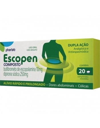 ESCOPEN COMPOSTO 10MG+250MG C/20 COMP
