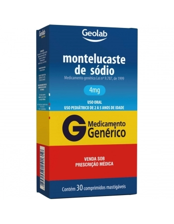 MONTELUCASTE DE SODIO 4MG C/30 COMP REV