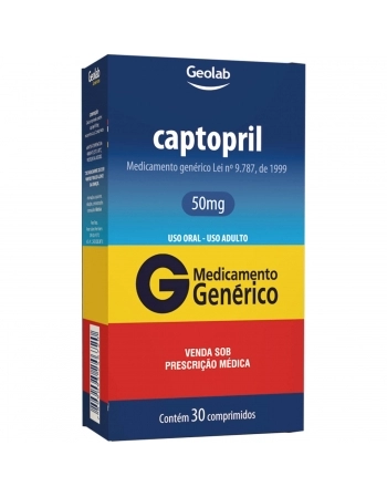 CAPTOPRIL 50MG CX C/30 COMP GEN