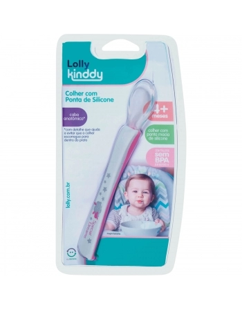 7111-01-F - COLHER PONTA DE SILICONE ROSA