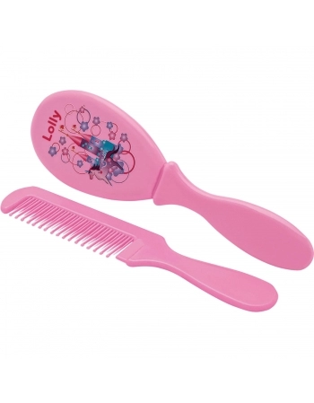 7050-01-F -KIT P/ CABELO PENTE E ESCOVA ROSA