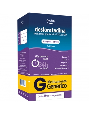 DESLORATADINA XPE 0,5MG/ML 60ML GEN