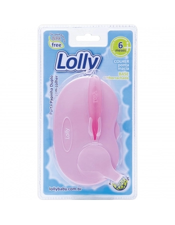 7122 - PORTA PAPINHA COM COLHER ROSA