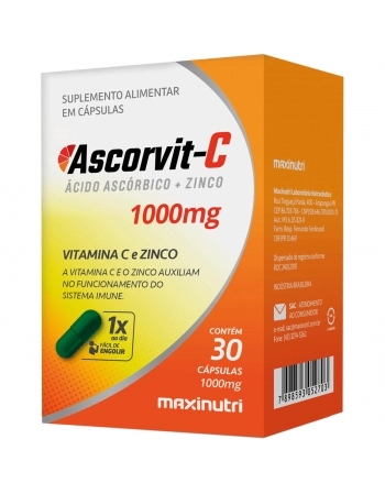 ASCORVIT C + ZINICO 1G C/30CAPS