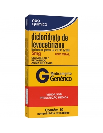 DICLOR. DE LEVOCETIRIZINA 5MG C/10 COMP
