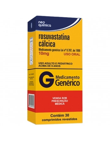ROSUVASTATINA CALCICA 10MG 30 COMP