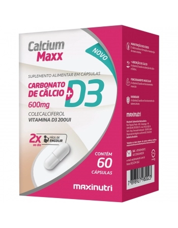 CALCIUM MAXX-CALCIO+D3 600MG 60CPS