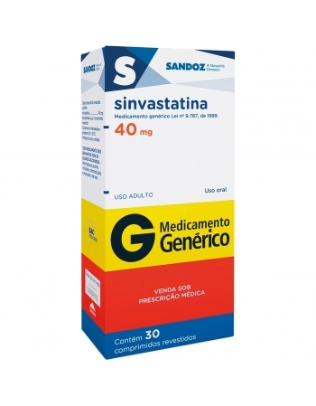 SINVASTATINA 40MG 30FCT BR