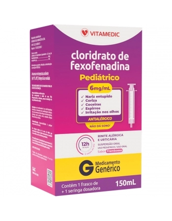 CLOR FEXOFENADINA 6MG/ML SUS/150ML