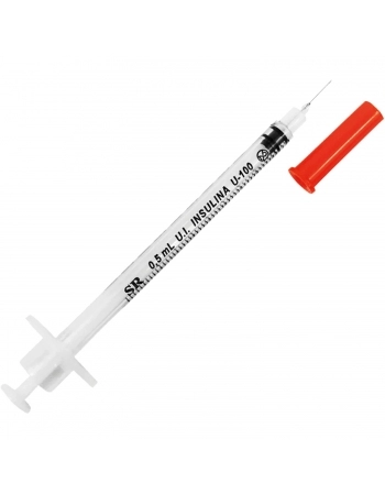 SERINGA 0,5ML CORPO UN.INSULINA 6X0,25MM
